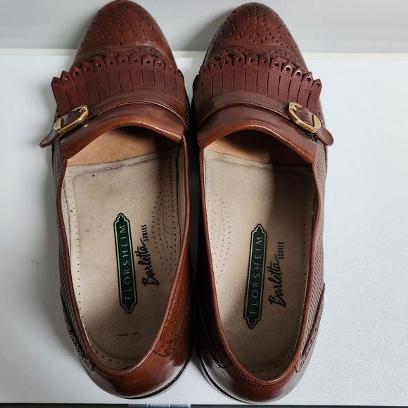 Florsheim Barletta Series Men's Brown Leather Wingtip Loafer Size 9D - Picture 6 of 12